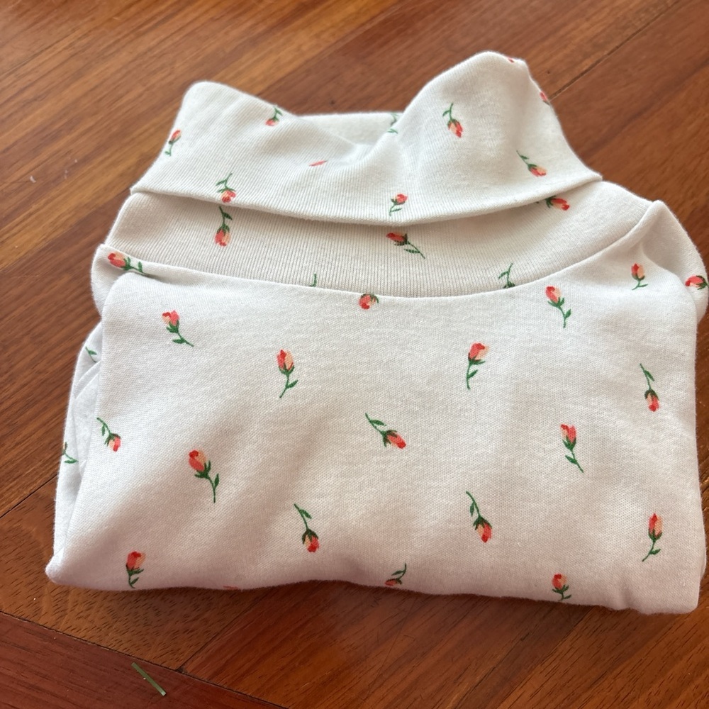 Vintage rose turtleneck, cotton